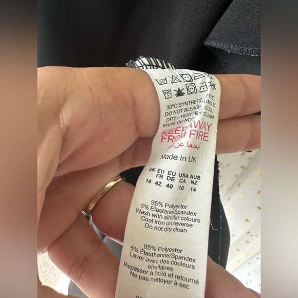 Boohoo Frill Open Back Short Waterfall Flutter Sleeve Flounced Hem Midi Dress 10 - Picture 10 of 10